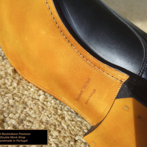 H&H Bootmakers Premium Double Monk Strap–Handmade in Portugal–Size: US 8.5 to 9 - Picture 4 of 5